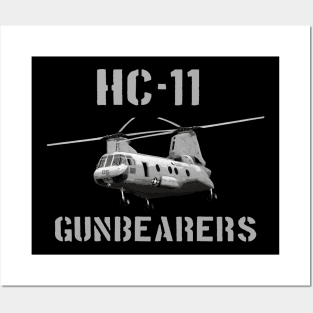 veteran CH-46 Sea knight helicopter Posters and Art